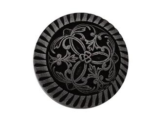 Hartmann-Knöpfe Lot de 10 boutons en métal argenté noir mat, boutons à œillets à motif élégant, 12 mm, 18 mm ou 20 mm, fabriqués en Allemagne (12 mm)