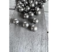 Hartmann-Knöpfe Petits Boutons métalliques bombés Argent foncé hémisphère avec œillet 11 mm 12 mm ou 15 mm (Paquet de 10) (12 mm)