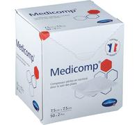 Hartmann Medicomp Compresses Non Tissé Stériles 7,5 x 7,5 cm Boite de 50 sachets