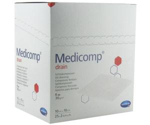 Hartmann Medicomp Drain Compresses Stériles 10x10cm Pièces 25x2 (4215353)