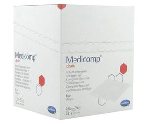 Hartmann Medicomp Drain Compresses Stériles 7,5x7,5cm Pièces 25x2 (4215335)