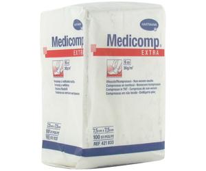 Hartmann Medicomp Extra Compresses En Non-Tissé Non Stériles 6 Plis 7,5x7,5cm Pièces 100 (4218334)