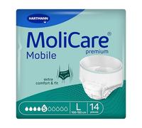 MoliCare Premium Mobile Lot de 14 culottes d'incontinence pour homme et femme avec incontinence modérée Protection supplémentaire contre les fuites Taille L