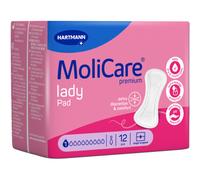 MoliCare lady Pad Lot de 12 serviettes hygiéniques ultra discrètes pour femme sans parfum pour incontinence légère et anti-odeurs