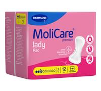 MoliCare Lady Pad Lot de 12 serviettes hygiéniques discrètes pour incontinence pour femme avec faiblesse vésicale légère, neutralisant les odeurs, protection supplémentaire contre les fuites