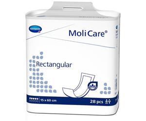 Hartmann Molicare Rectangular - Traversable - 15 x 60 cm - 4 paquets de 28 protections