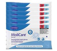Hartmann MoliCare Skin Gants de Toilette Imprégnés 8 unités - Lot de 6