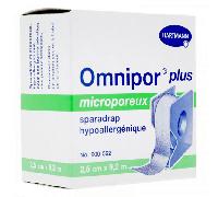 Hartmann Omnipor Plus Sparadrap Microporeux avec Dévidoir 9,2M x 2,5cm