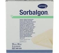 Hartmann Sorbalgon Stérile 10 x 10cm 999584 Compresses 3 pc(s)