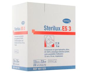 Hartmann Sterilux ES3 Compresse Stérile 8 Plis 7,5x7,5cm Pièces 20 (205017)