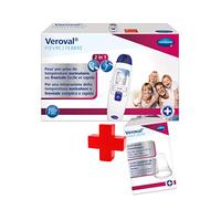 Hartmann Thermomètre infrarouge 2 en 1 Pour des relevés rapides et faciles de la température dans l’oreille ou sur le front - VEROVAL Fièvre - Kit avec 2 x10 Capuchons de protection à usage unique