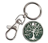 Harts Porte-clé vert arbre de vie pour caddie - 12 faces - Vert - Petit format, vert, Small