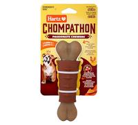 Hartz Chompathon Diamondbite Jouet à mâcher en os pour chien agressifs, double couche aromatisé avec poulet et beurre d'arachide