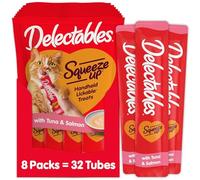 Hartz Delectables Squeeze Up Tuna & Salmon Lickable Cat Treats, 32 Count