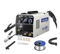 Harukiku135A Poste a Souder Fil Fourré Sans Gaz, Poste à Souder 3 en 1 (Flux MIG/ARC, MMA/Lift TIG), avec Avance Synchro du Fil & Poste à Souder Inverter IGBT Compact, pour DIY Maison & Professionnels