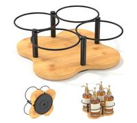 harupink Étagère distributeur de sirop, organisateur de sirop de café rotatif à 360 °, robuste et durable, étagère à sirop de café, présentoir universel également comme organisateur de cuisine