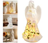 harupink Figurines d'ange gardien - Figurine d'ange en résine peinte à la main - Statue décorative pour la fête des mères, un anniversaire, Noël, l'amitié (style 2)