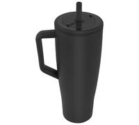 harupink Gourde de 40 oz avec paille, gobelet isotherme avec anse anti-fuite, gobelet isotherme à emporter, passe au lave-vaisselle, gobelet en acier inoxydable sans BPA, idéale pour le café, le thé