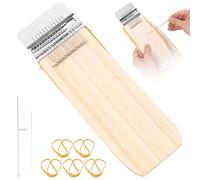 harupink Knit Patch Kit Mini Kit de réparation rapide en bois pour débutants et adultes Pour réparer jeans, chaussettes (12 crayons)