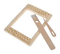 harupink Lot de 3 métiers à tisser en bois de qualité supérieure - 15 x 20 cm - Avec métier à tisser, aiguille, peigne, métier à tisser en bois, pour débutants, enfants