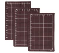 harupink Lot de 3 tapis de découpe magnétiques, tapis de couture avec forte force d'attraction fixe, 22,6 x 15,3 cm, tapis de découpe avec grille et règles, support de bricolage pour la couture, le