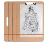 harupink Lot de 4 planches à croquis lisses 45 cm x 30 cm - Porte-bloc portable avec poignée de transport - Planche à dessin en bois pour peinture, croquis et dessin - Studio, école et fournitures de