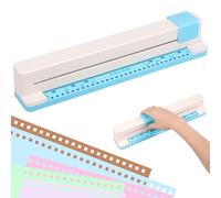 Harupink Perforatrice à 30 trous réglable pour papier A4/B5/A5/B6/A6/B7/A7, avec marquage de positionnement, pour planificateur quotidien, personnel, pages de recharge (carré)