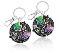 Harupink Porte-clés Color Fidget en émail - Roue pivotante réglable - 20 couleurs - Soulage l'anxiété et les émotions - Pendentif pour sac - Soulage le stress - Reconnaissance rapide des relations