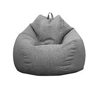 harupink Pouf Poire Adulte et Enfants, Classique, Fauteuil de Pouf Poire d’intérieur, Grand, Housse M Gris Foncé
