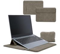 HaruYo 12-13-14-15-15.6-16 Pouces Housse pour Ordinateur Portable avec Support Intégré et Repose-Poignets pour Laptop, PU Cuir Portable Sleeve pour MacBook Air/Pro/Surface Dell Lenovo 12" - 14 "