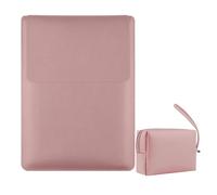 HaruYo 13-14 Pouces Housse pour Ordinateur Portable avec Support Fonction pour Laptop, Ordinateur Portable Sleeve pour MacBook Air/MacBook Pro/Surface Dell Lenovo HP ASUS Acer PC 13"-14", Gris Rose
