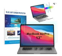 HaruYo [Lot de 2 Film de Protection d'écran Anti-lumière Bleue Compatible avec MacBook Air 13” (2018-2021 / M1), Anti Rayures Film Protection