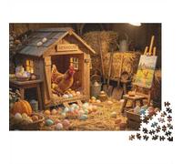 Harvest Barn Puzzles 1000Pc Matériau recy hicken Coop Puzzles pour Personnes âgées Accessoires de Jeu de Puzzle Jeu Familial intéressant Accessoires pour Adults 70x50cm/1000 pièces