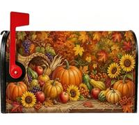 Harvest Cornucopia Automne Decor Couvertures magnétiques pour boîte aux | Thème de la récolte, couverture de poste de boîte aux lettres, corne d'abondance, citrouilles, tournesols