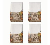 Harvest Gardening Lot de 4 torchons de cuisine 40,6 x 61 cm
