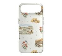 Harvest Homestead Sheep Dog Foin Fields Wagon Farm Aquarelle Coque pour iPhone Air