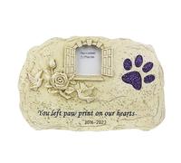 HARVEST HOUSE Pierre Commémorative pour Animal de Compagnie, Chien Plaque Commemorative, Plaques Commémoratives Funéraires pour Chiens Décorations de Cimetière (Color : Beige)