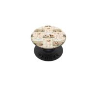Harvest Ranch Longhorn Family Country Farm Aquarelle PopSockets PopGrip Adhésif