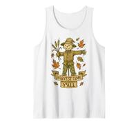 Harvest Time Y'all - Épouvantail Amusant et Mignon pour l'automne, Thanksgiving Débardeur