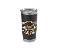 Harvester Lover Before Coffee Farmer Coffee Lover Harvester Gobelet isotherme en acier inoxydable double paroi