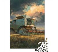 Harvesting Machine in Action Puzzles 1000 Pièces Cadeau Unique Jeu Éducatif Challenge Toy À De Qualité Supérieure Peinture Art pour Adultes Enfants 38x26cm/1000pcs