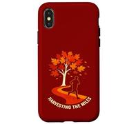 Harvesting The Miles Automne Running Jogger Automne Saison Art Coque pour iPhone X/XS