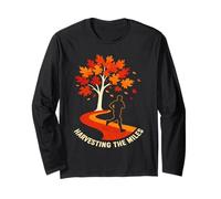 Harvesting The Miles Automne Running Jogger Automne Saison Art Manche Longue