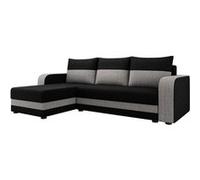 Bestmobilier - Canapé d'angle Convertible Réversible Harvey en Tissu - Canapé Lit - Sofa Gris 4 Places - Angle Droit - ou Gauche - Salon