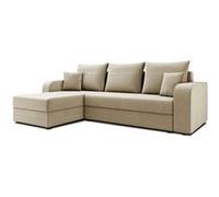 Harvey - canapé d'angle réversible - convertible - avec coffre - en velours - 4 places - style contemporain