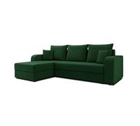Harvey - canapé d'angle réversible - convertible - avec coffre - en velours - 4 places - style contemporain - Vert