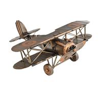 Harvey Makin - Ornement d'avion vintage en métal - Figurine biplan inspirée de l'aviation de la Seconde Guerre mondiale pour offrir et articles de maison - Pour salon, chambre à coucher, décoration