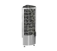 Harvia Cilindro Corner PCC70XE Poêle d’angle 6,8 kW - Poêle colonne électrique pour l’angle, 6-10 m³, 50 kg de pierres, inox (boîtier de commande requis, vendu séparément)