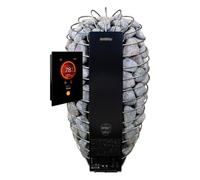 Harvia Spirit SP90FC Poêle de sauna 9,0 kW avec commande Fenix WiFi - Poêle électrique pour 8-14 m³, jusqu’à 60 kg de pierres, panier inox, pilotage par l’application MyHarvia