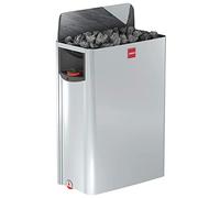 Harvia The Wall SW90 9kW Poêle électrique pour sauna avec commande intégrée - Multitension : monophasé ou 3 phases - Acier inoxydable